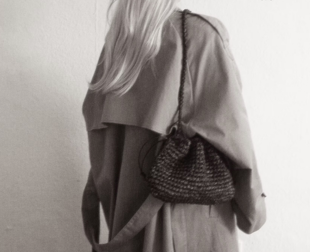 Arc Bags - The Raffia Pouch Chocolate