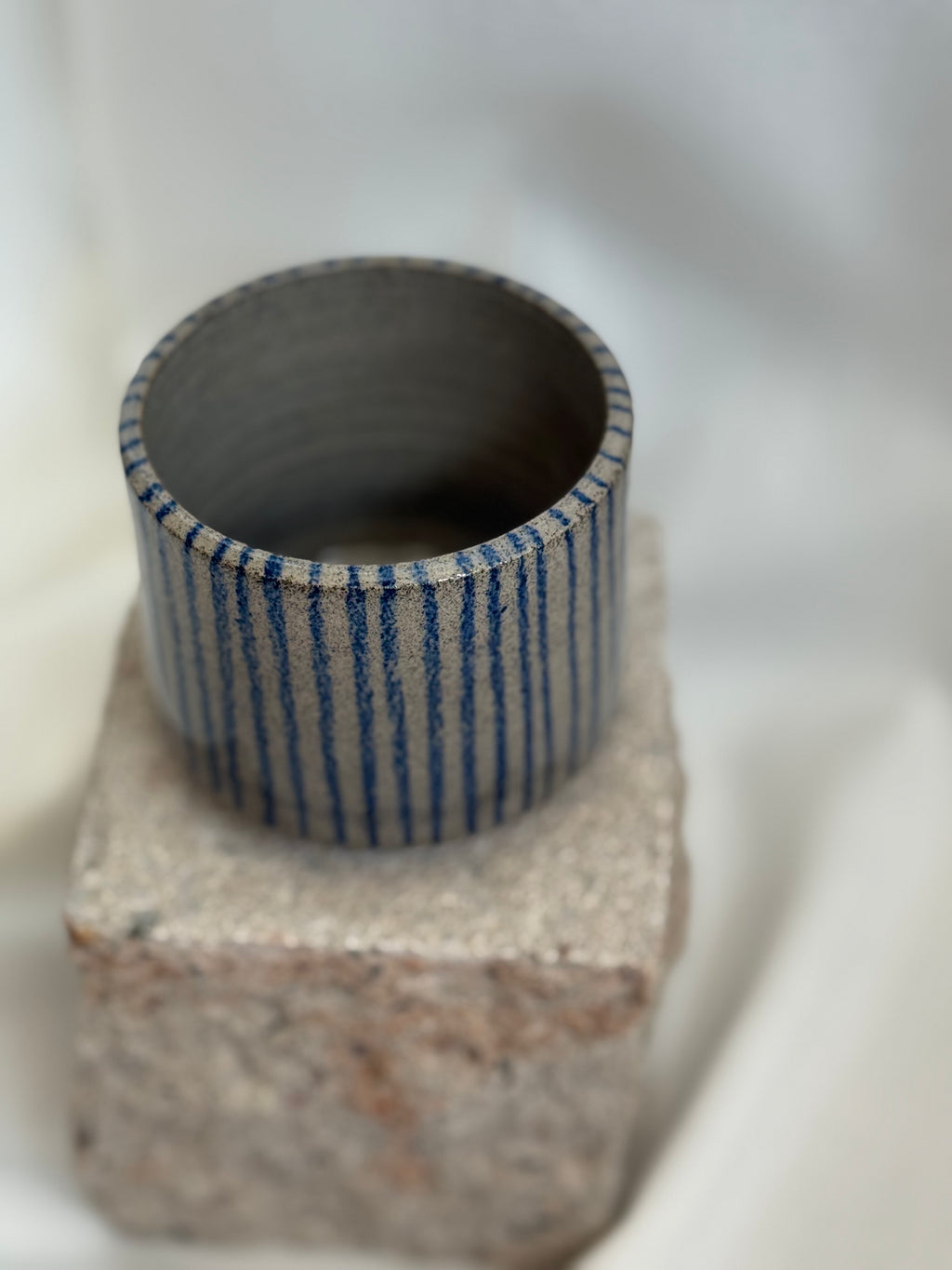 Blue on grey