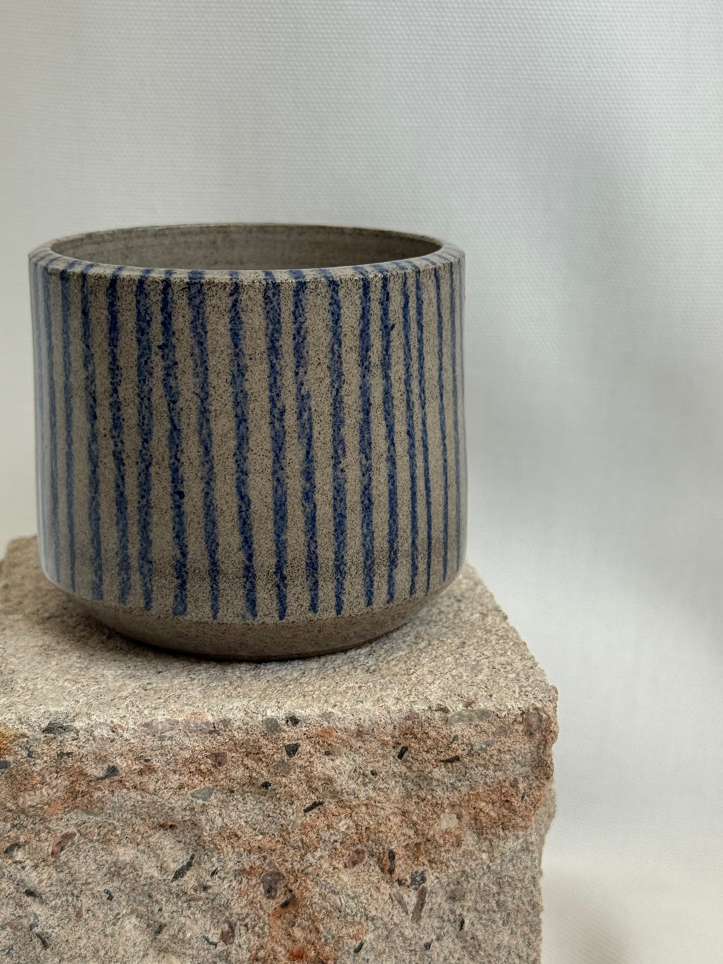 Blue on grey