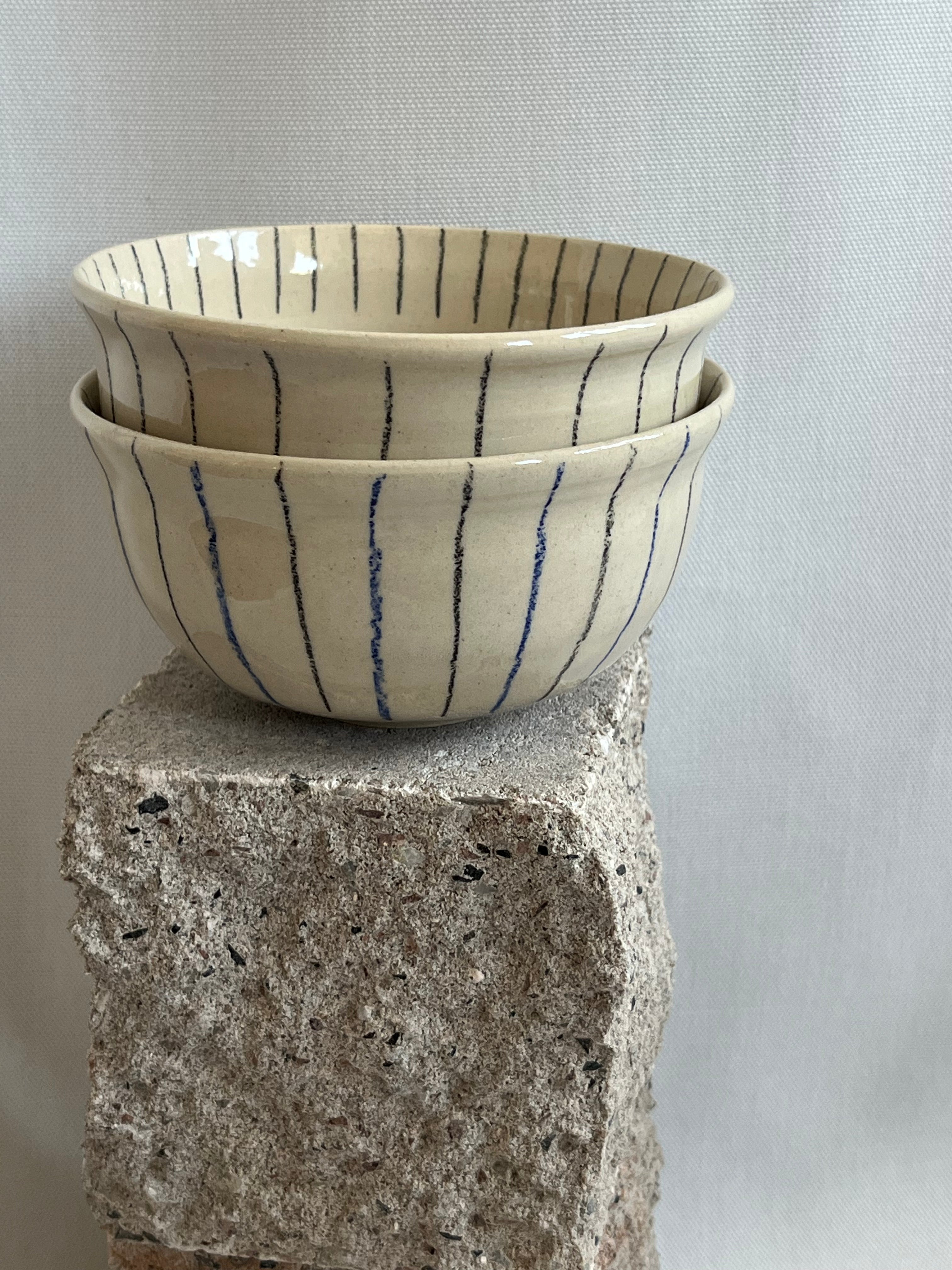 Schalen 2er Set gestreift