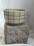 Becher Blau Kariert
