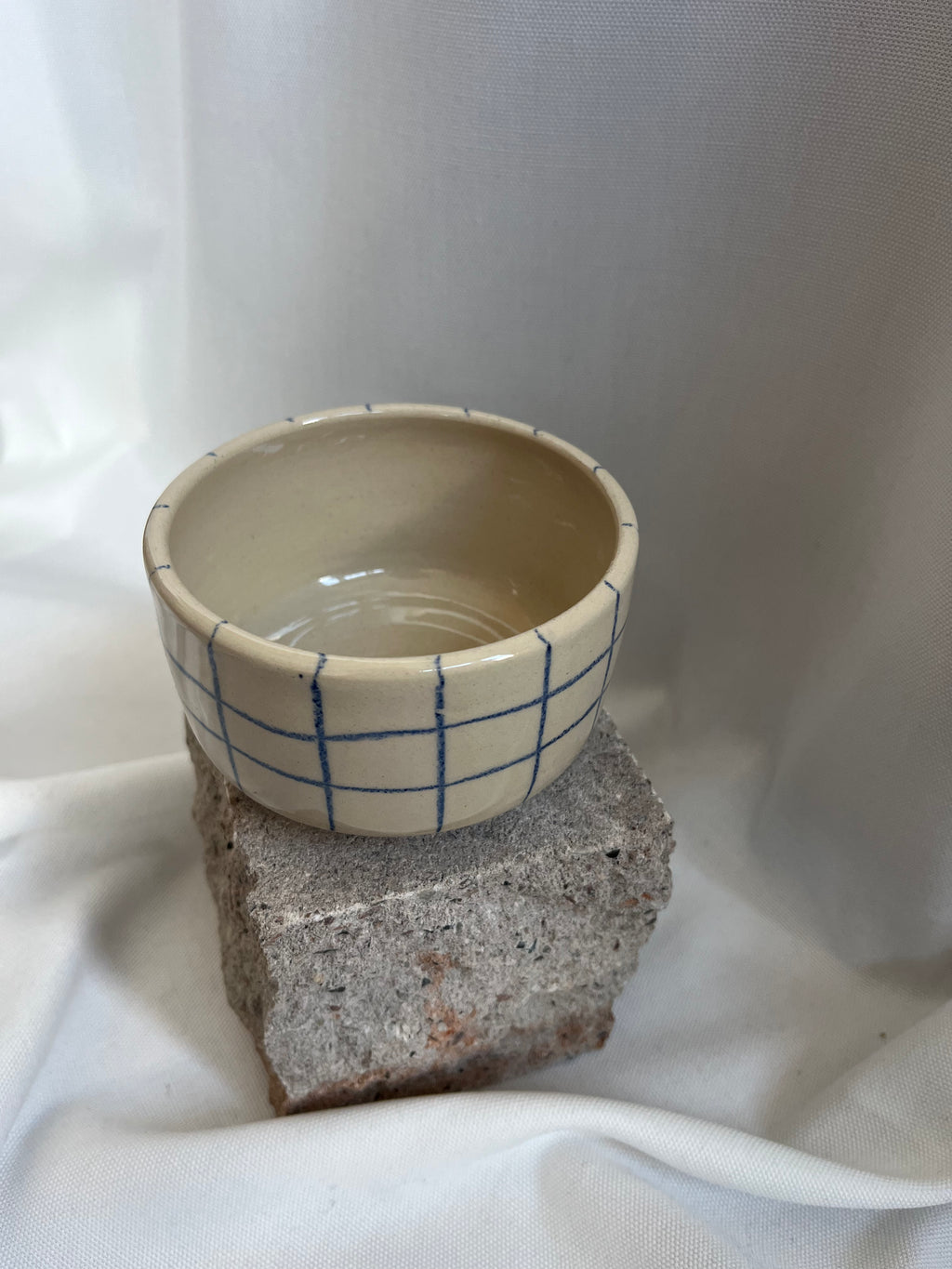 Becher Blau Kariert
