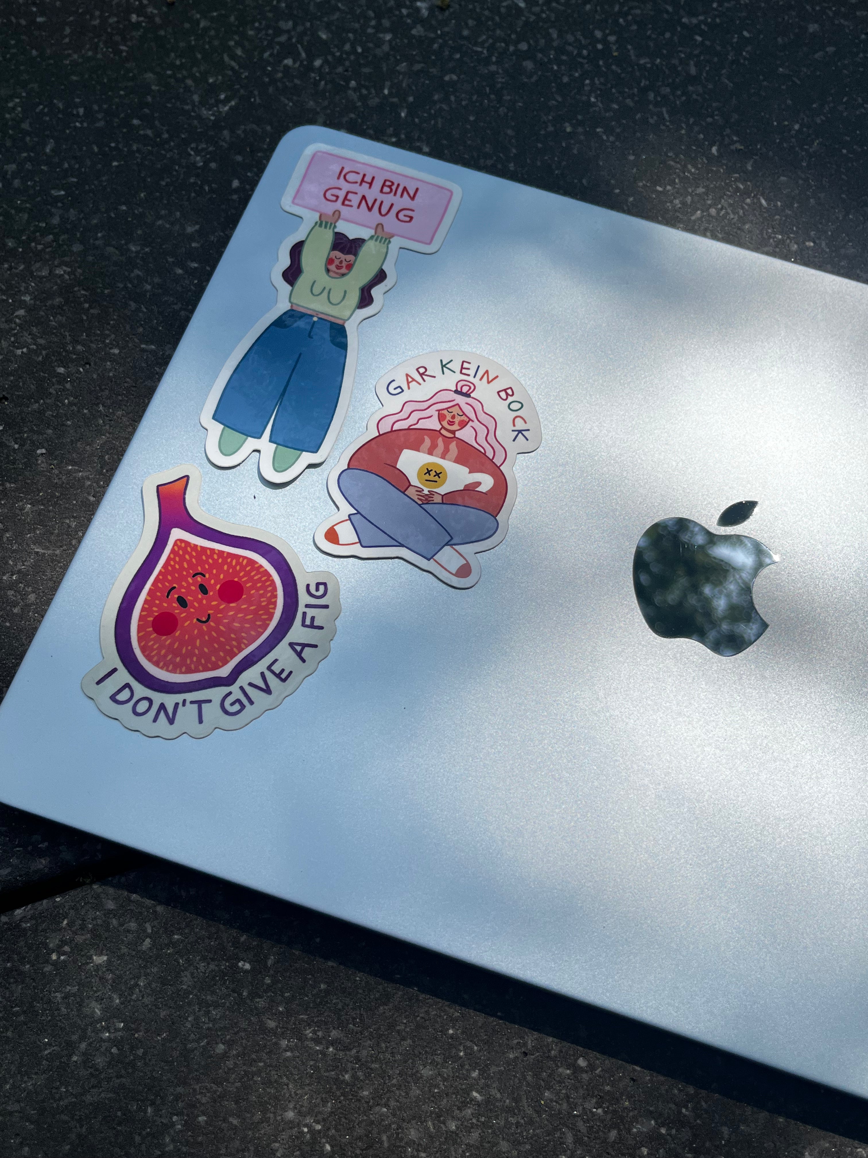 sticker set: ich bin genug, i dont give a fig, gar kein bock