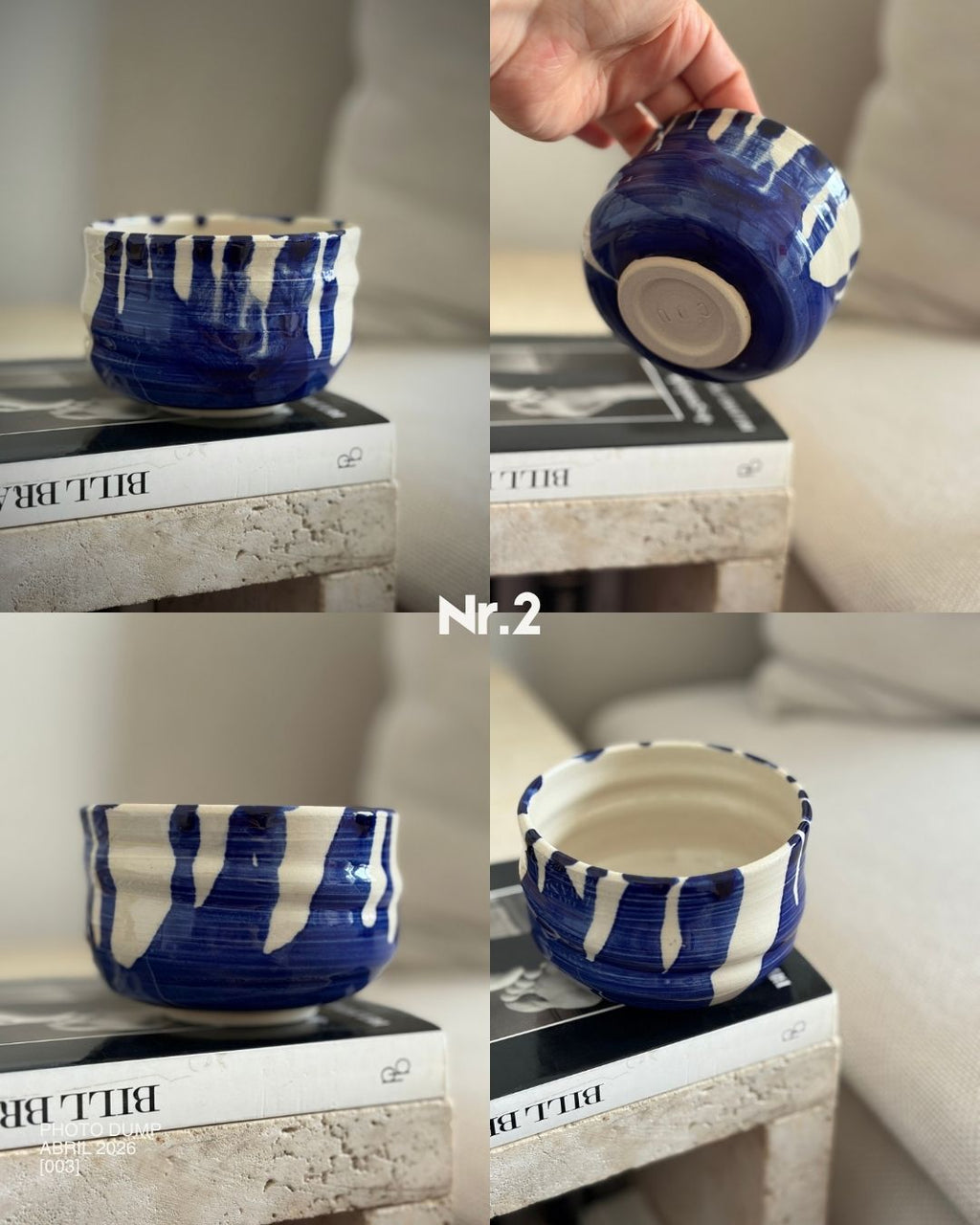 Poured Blue Cup